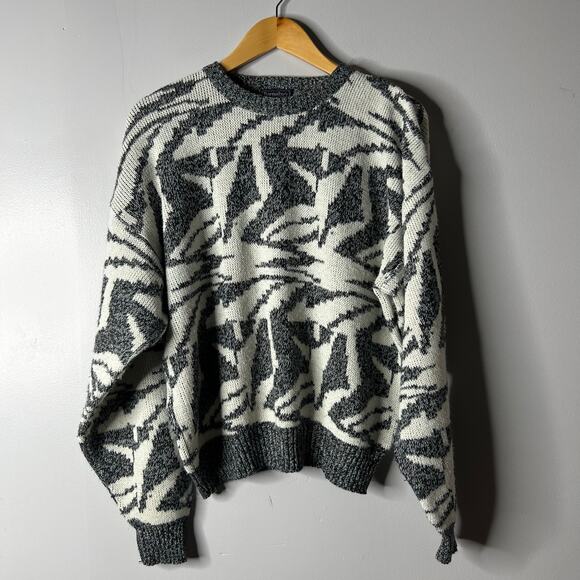 Vintage Barnaby Abstract Grandpa Sweater Men's Large Crewneck Wearable Art - Picture 2 of 5